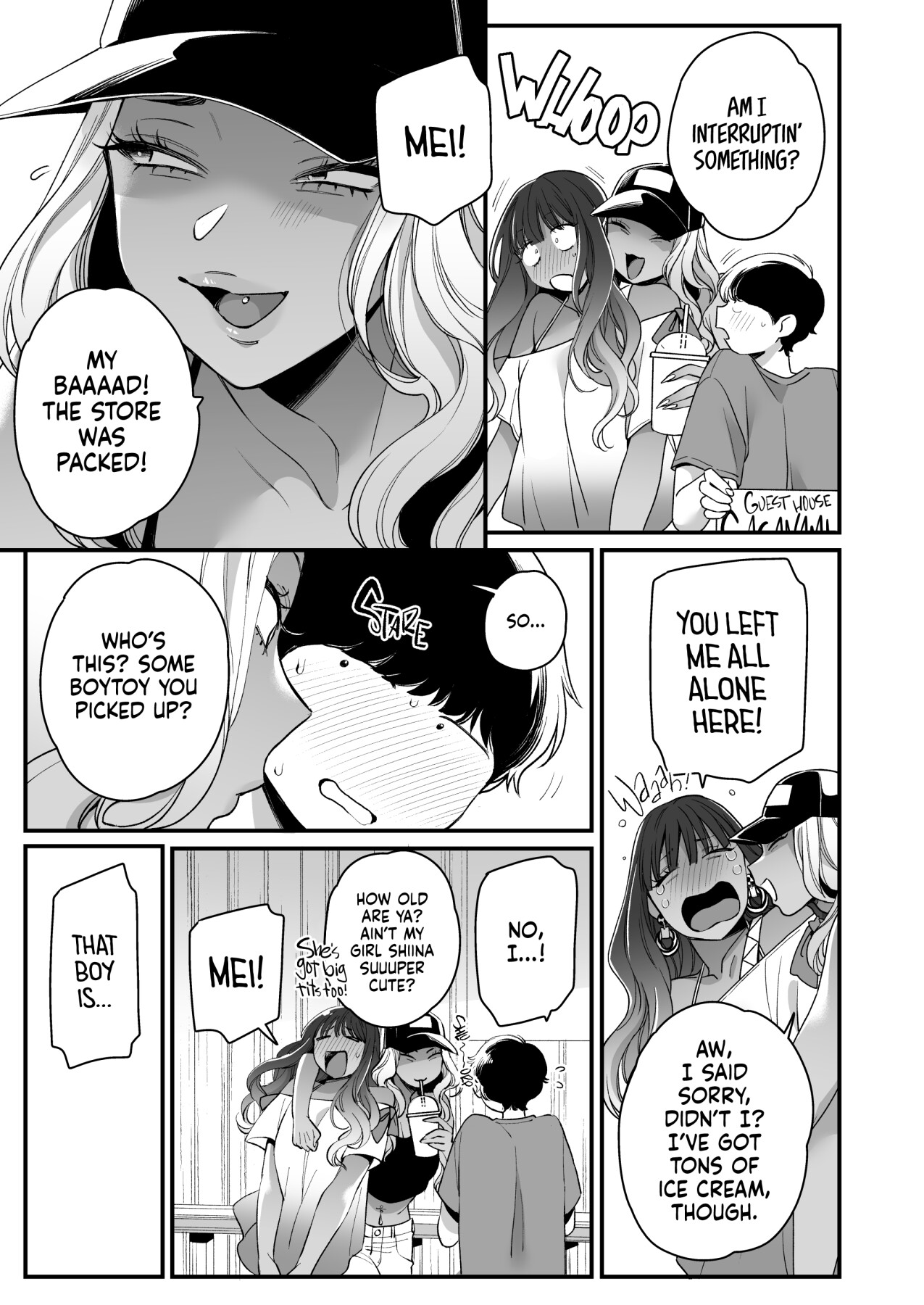 Hentai Manga Comic-Beach, Sun, And A Pair Of Gyarus!-Read-6